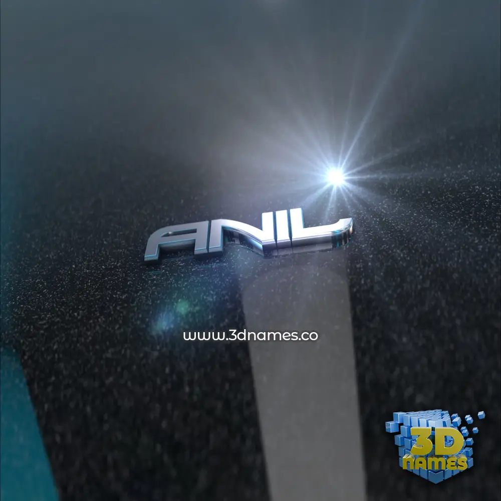 anil in Black Metalic style - 3D name wallpaper