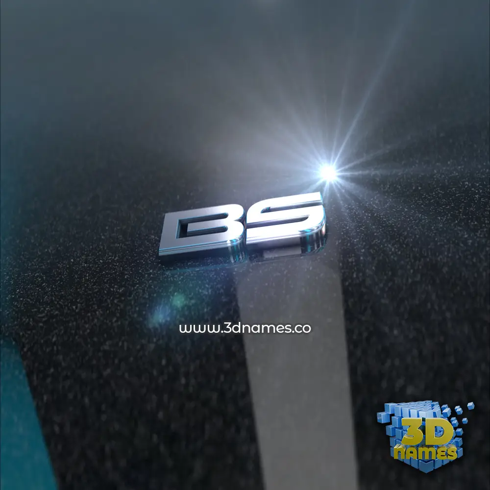 bs in Black Metalic style - 3D name wallpaper