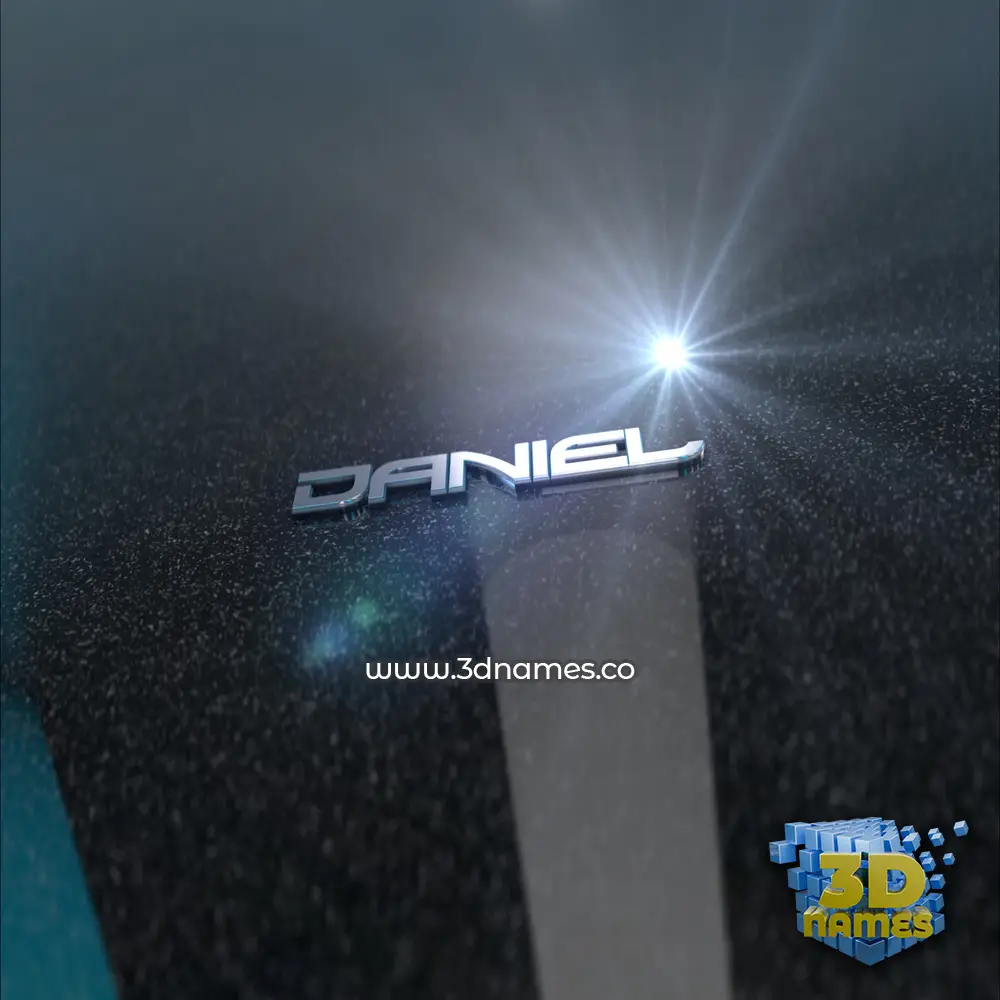 daniel in Black Metalic style - 3D name wallpaper