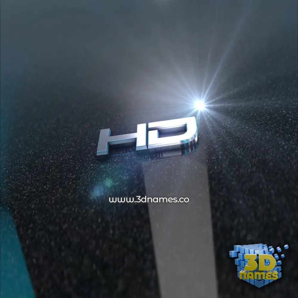 hd in Black Metalic style - 3D name wallpaper