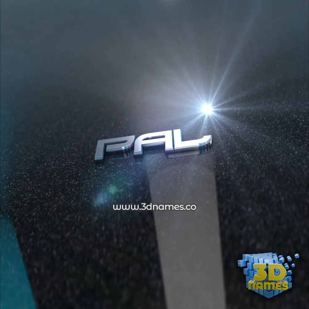 pal in Black Metalic style - 3D name wallpaper