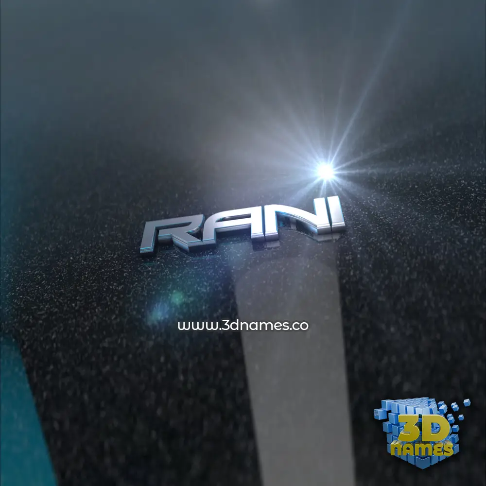 rani in Black Metalic style - 3D name wallpaper