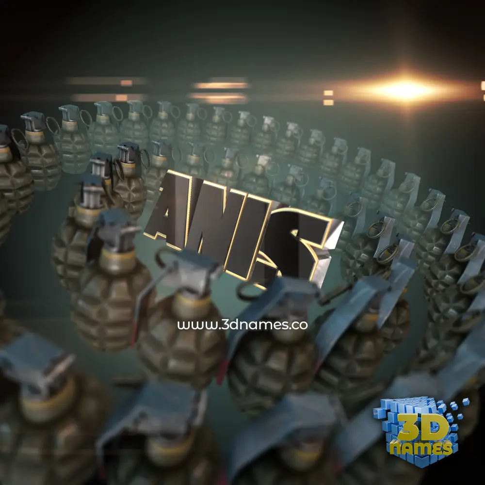 anis in Grenades style - 3D name wallpaper