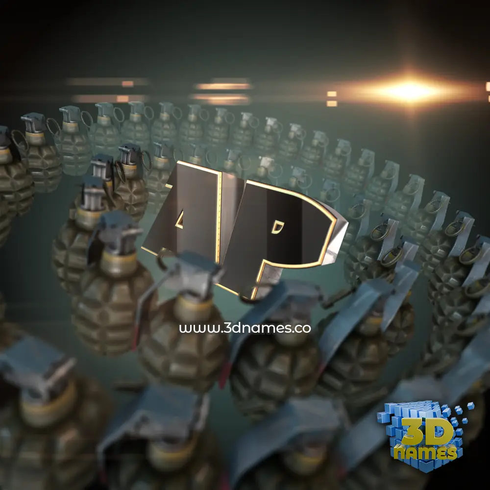 ap in Grenades style - 3D name wallpaper