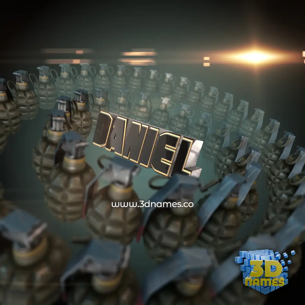 daniel in Grenades style - 3D name wallpaper