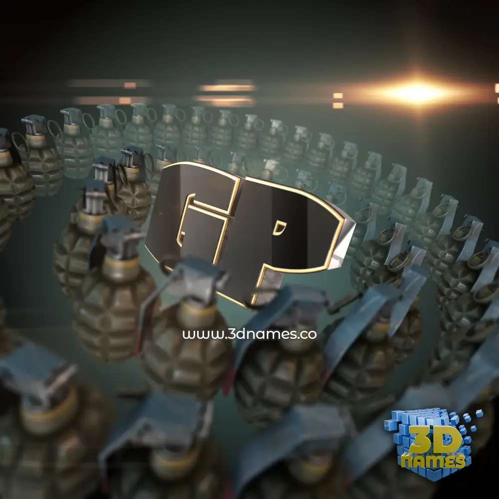 gp in Grenades style - 3D name wallpaper