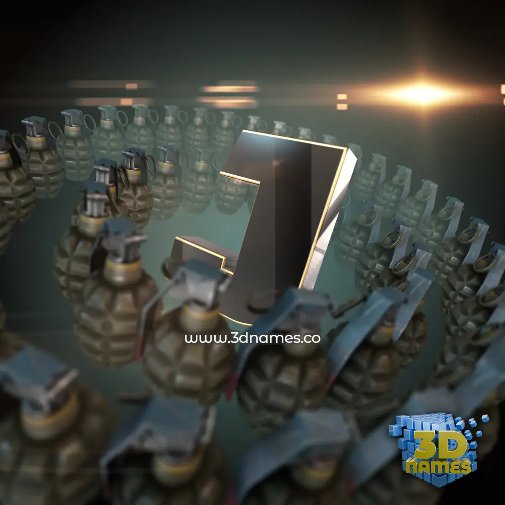 j in Grenades style - 3D name wallpaper