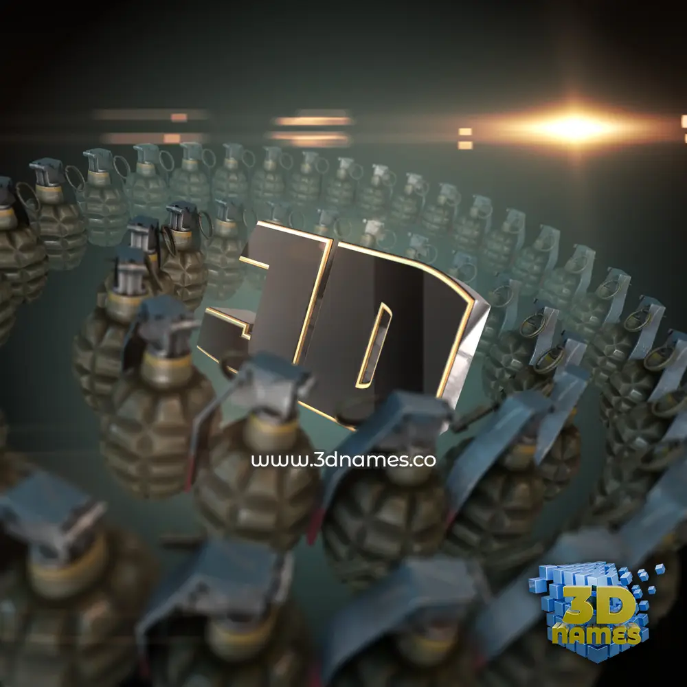 jd in Grenades style - 3D name wallpaper