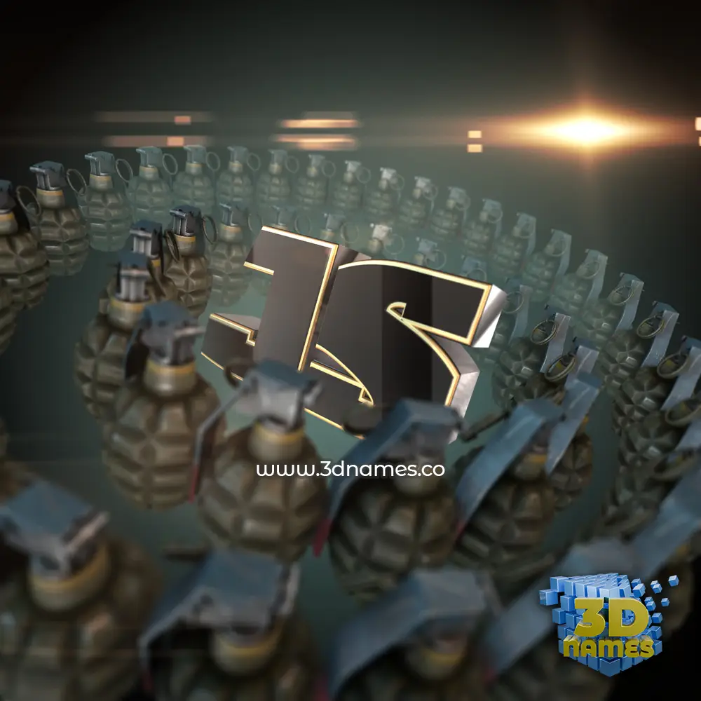 js in Grenades style - 3D name wallpaper