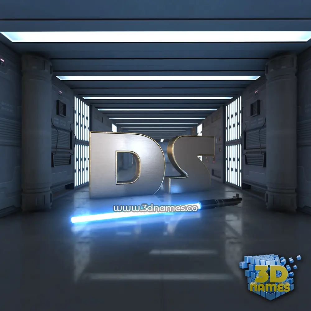 ds in Light Saber style - 3D name wallpaper