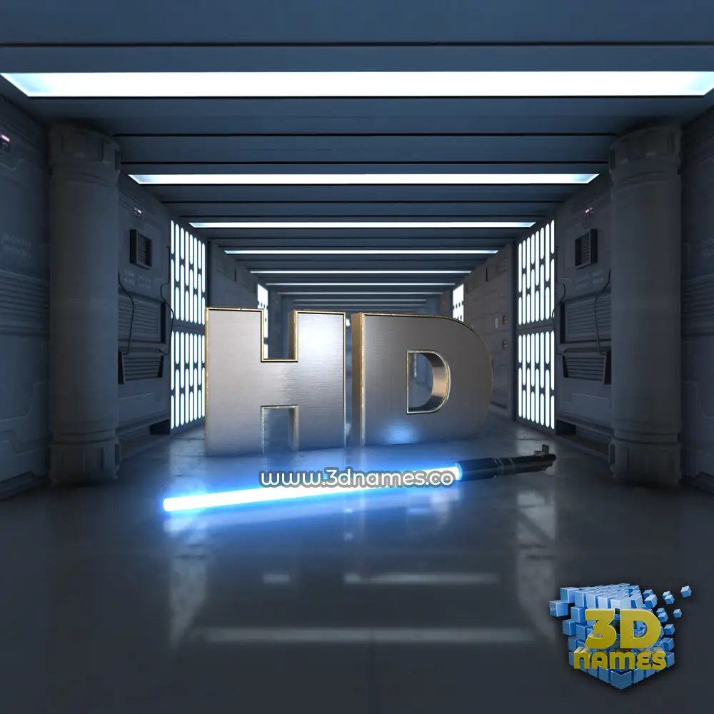 hd in Light Saber style - 3D name wallpaper