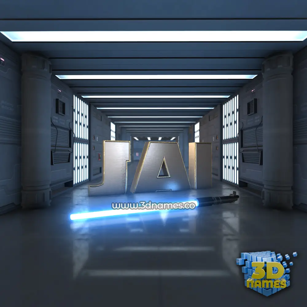 jai in Light Saber style - 3D name wallpaper