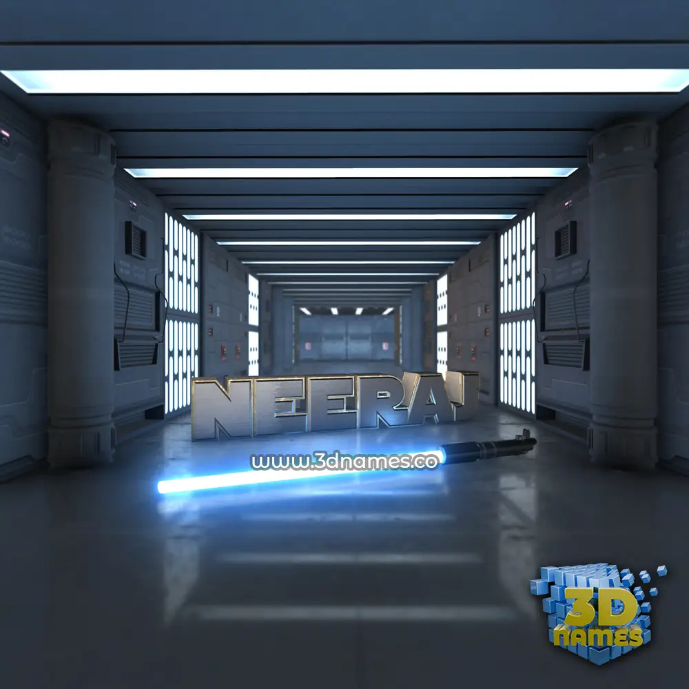 neeraj in Light Saber style - 3D name wallpaper