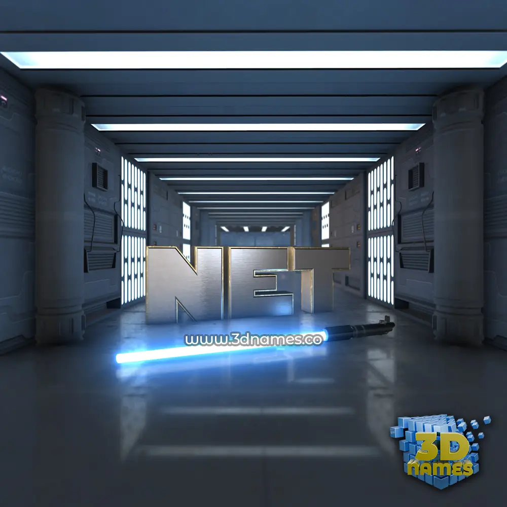 net in Light Saber style - 3D name wallpaper