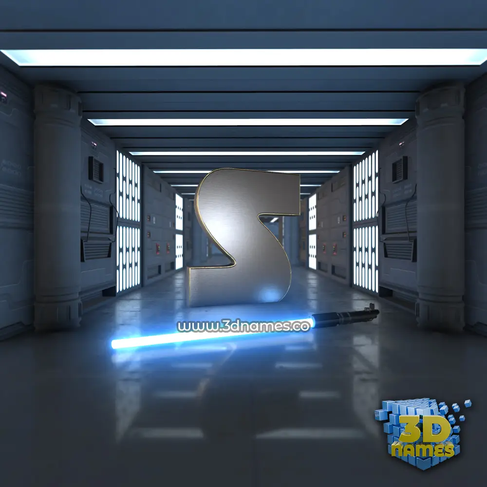 s in Light Saber style - 3D name wallpaper