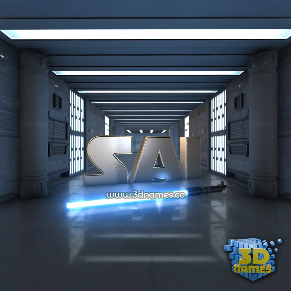 sai in Light Saber style - 3D name wallpaper