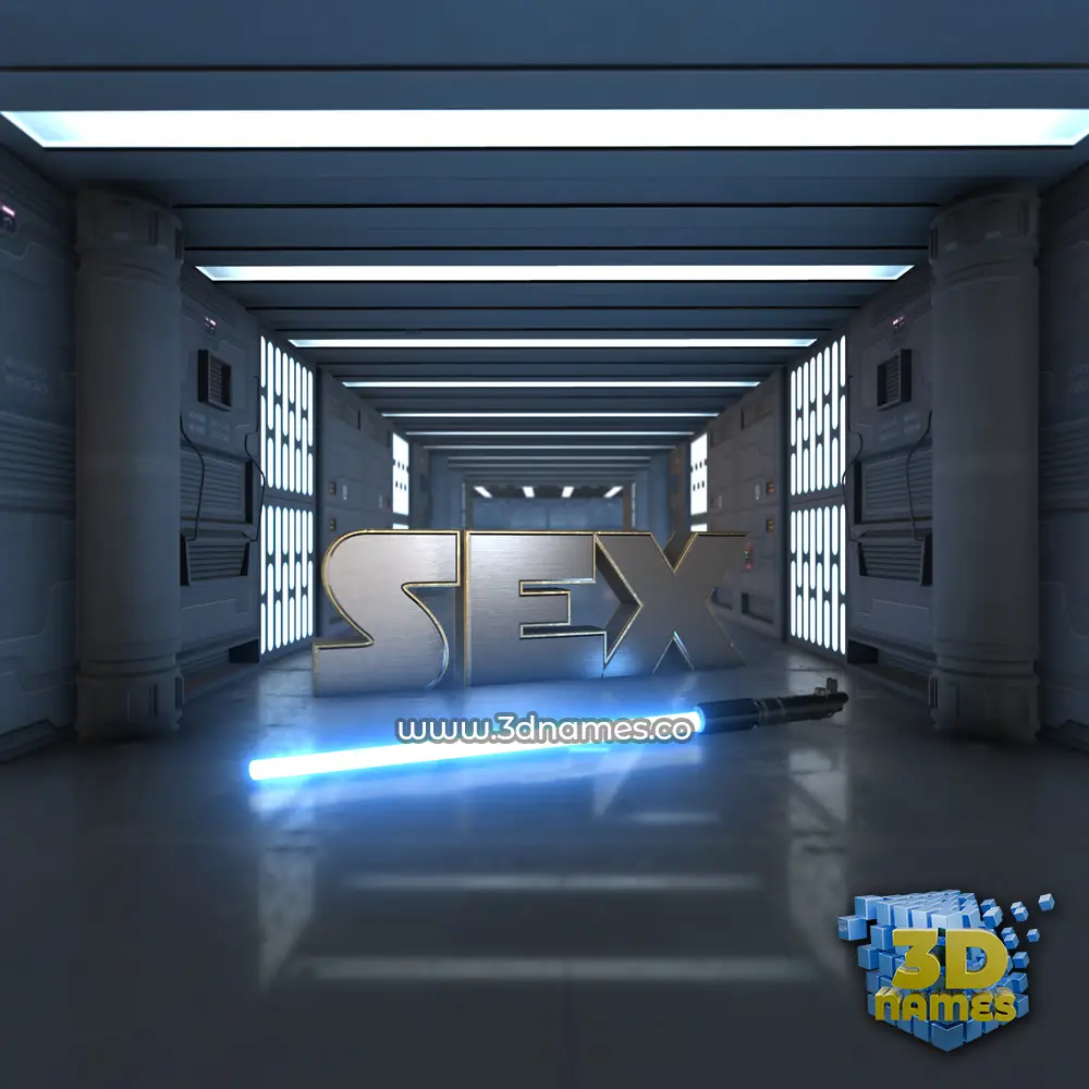 sex in Light Saber style - 3D name wallpaper
