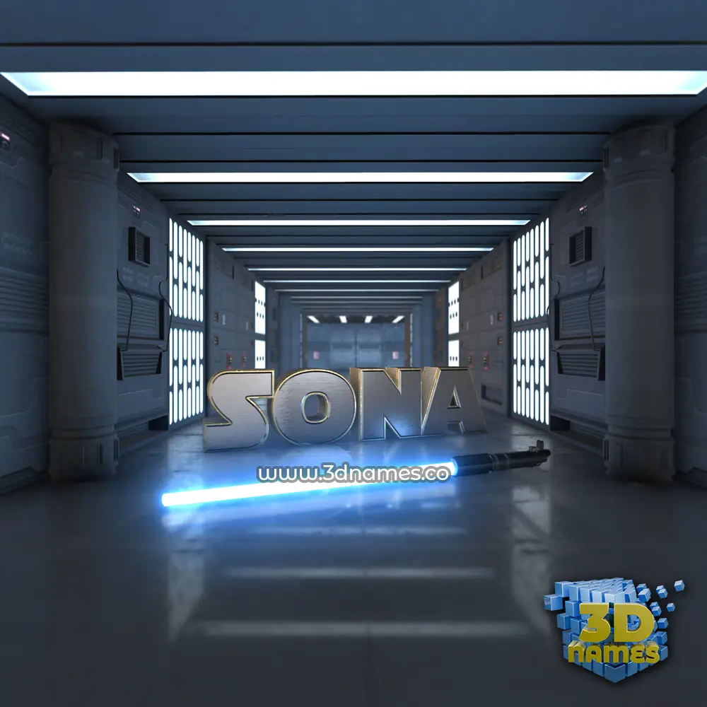 sona in Light Saber style - 3D name wallpaper