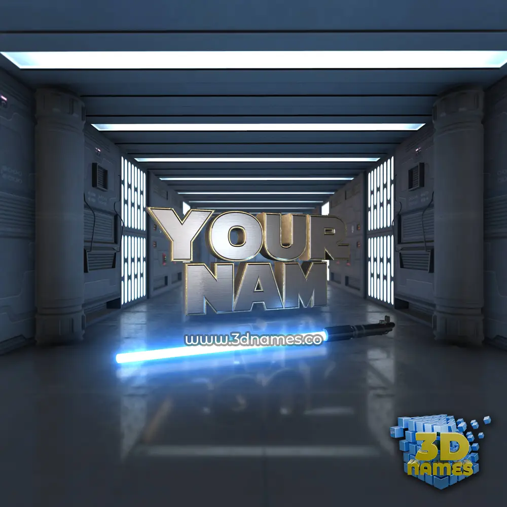your name in Light Saber style - 3D name wallpaper
