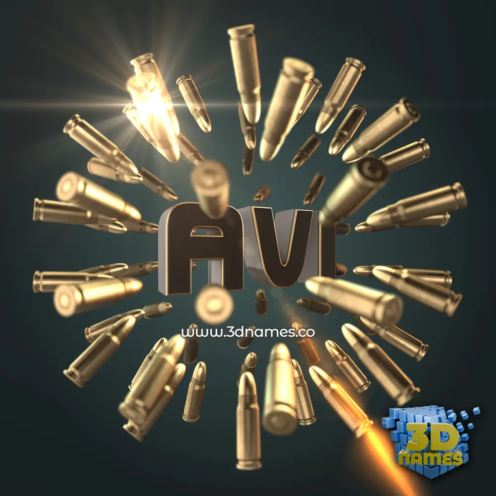 avi in Bullet Time style - 3D name wallpaper