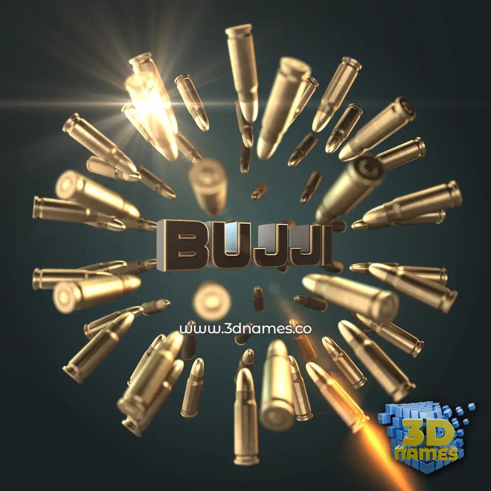 bujji in Bullet Time style - 3D name wallpaper