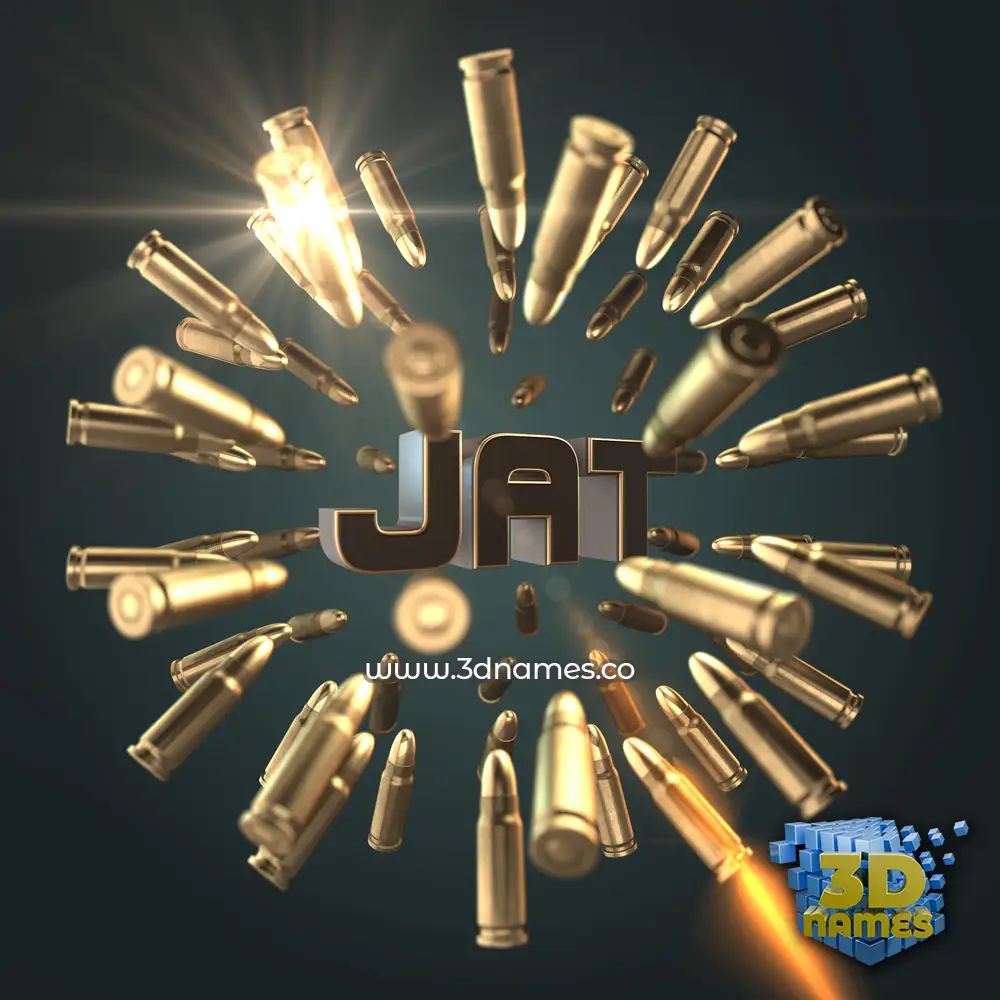 jat in Bullet Time style - 3D name wallpaper
