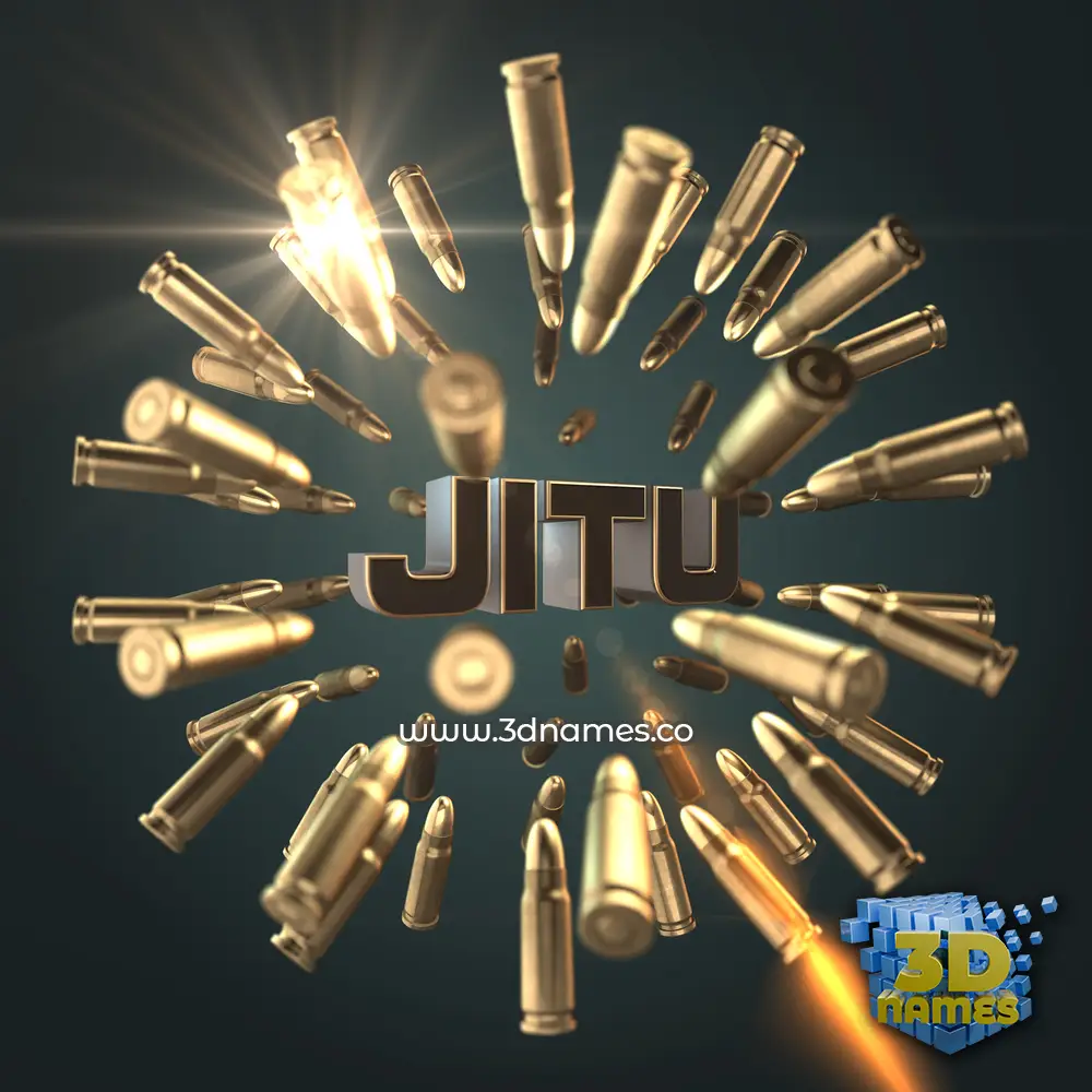 jitu in Bullet Time style - 3D name wallpaper