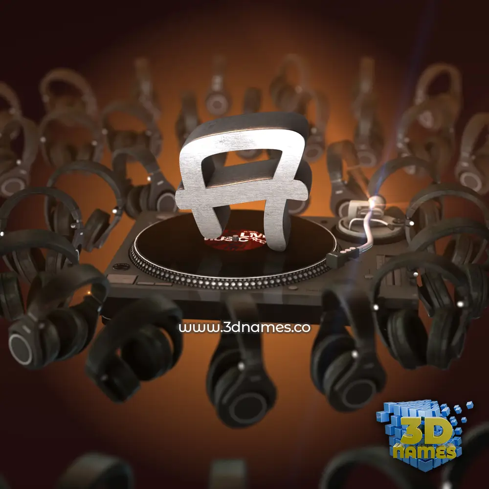 a in DJ Yourself style - 3D name wallpaper