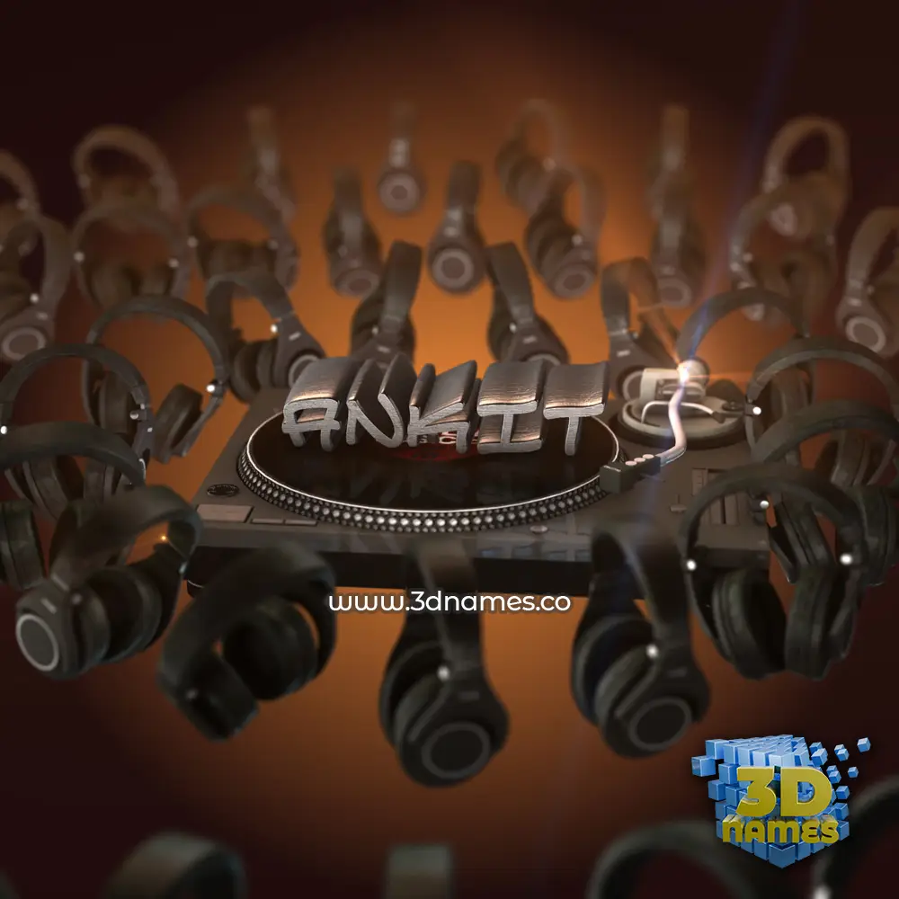 ankit in DJ Yourself style - 3D name wallpaper