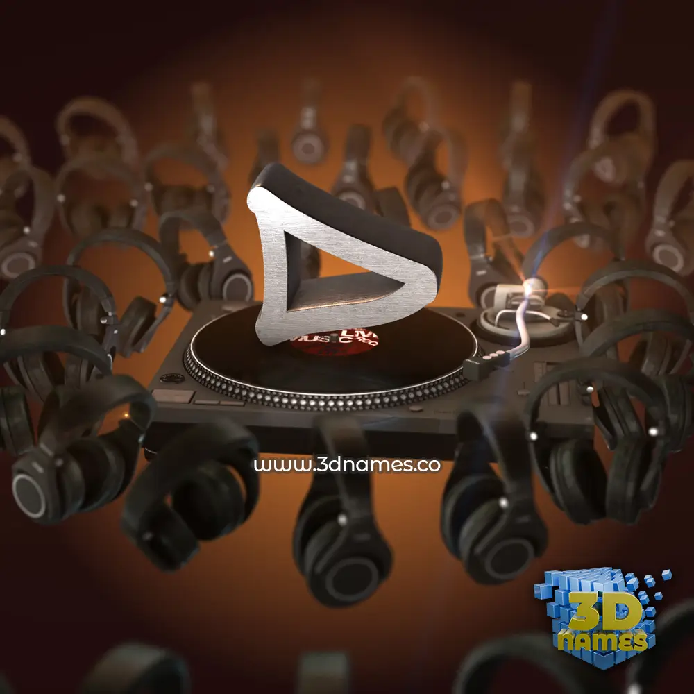 d in DJ Yourself style - 3D name wallpaper