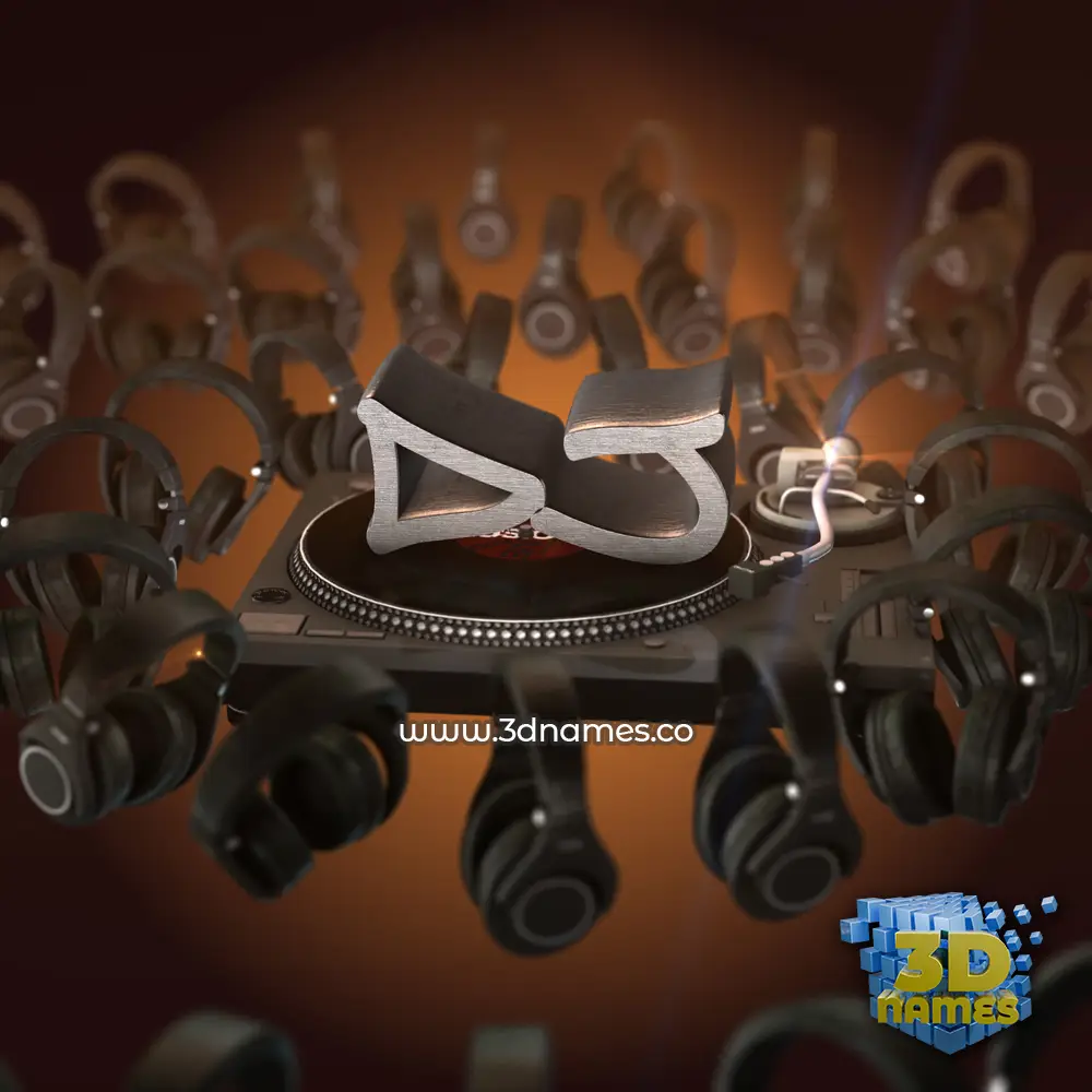 dj in DJ Yourself style - 3D name wallpaper
