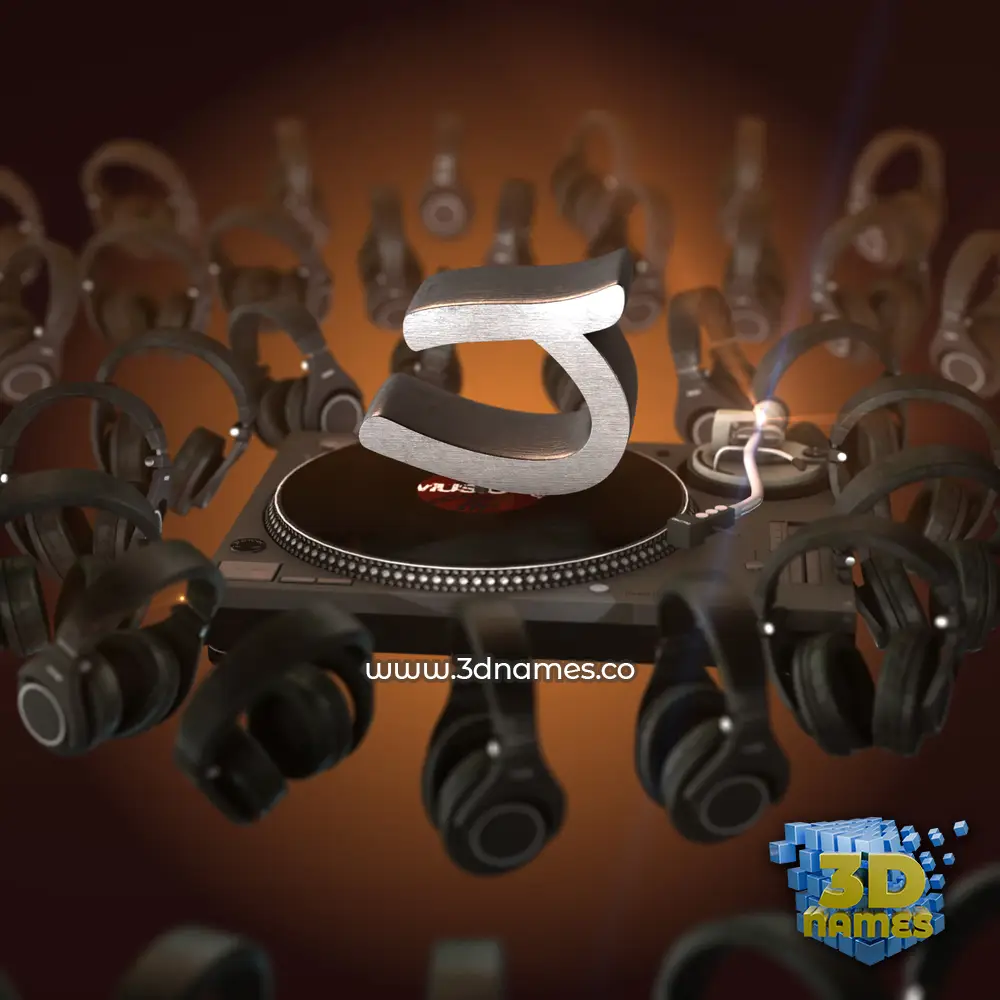 j in DJ Yourself style - 3D name wallpaper