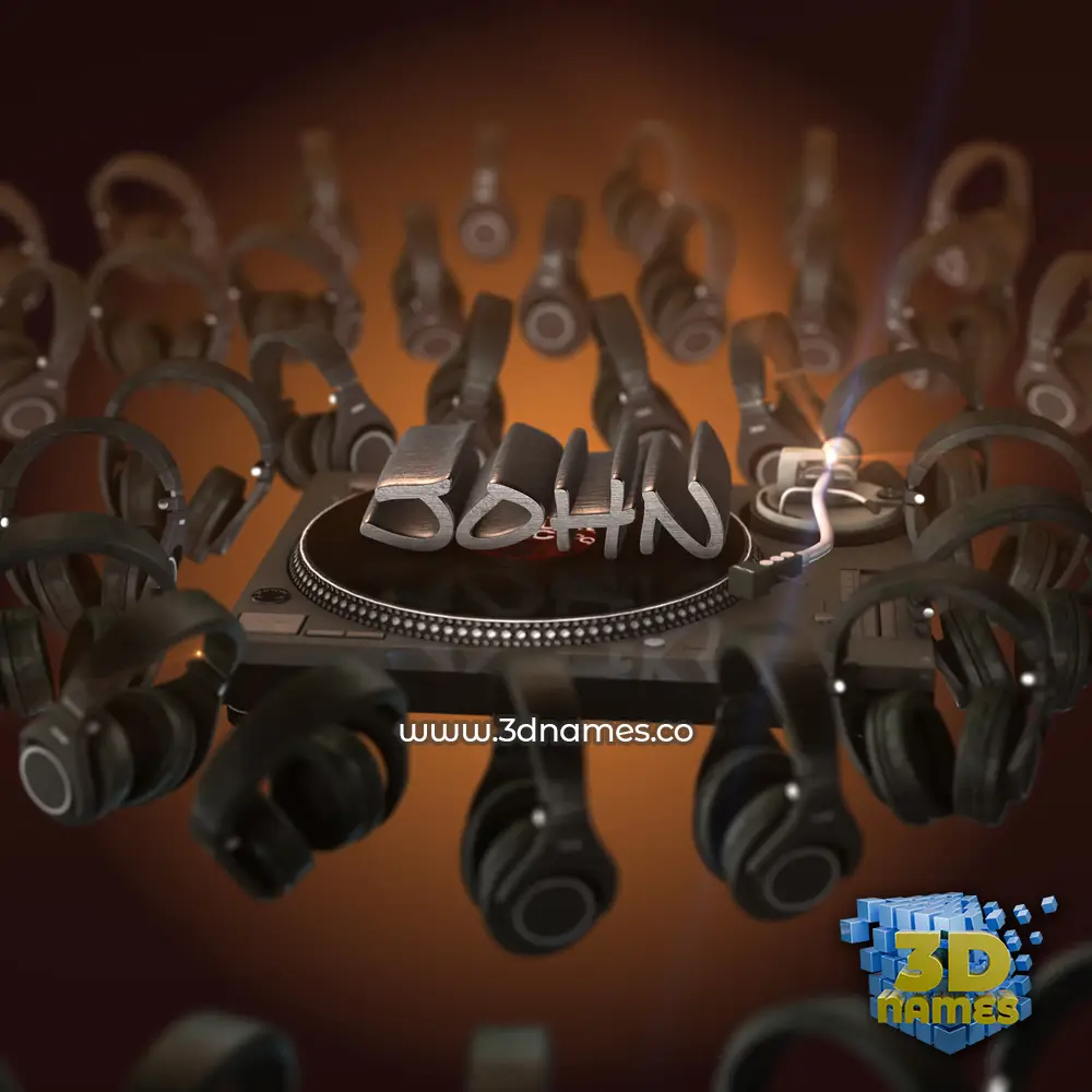 john in DJ Yourself style - 3D name wallpaper