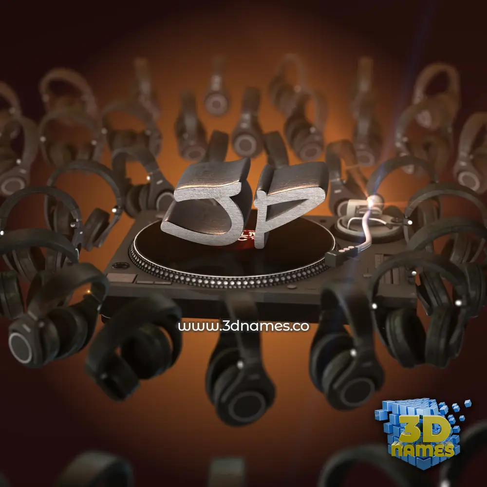 jp in DJ Yourself style - 3D name wallpaper