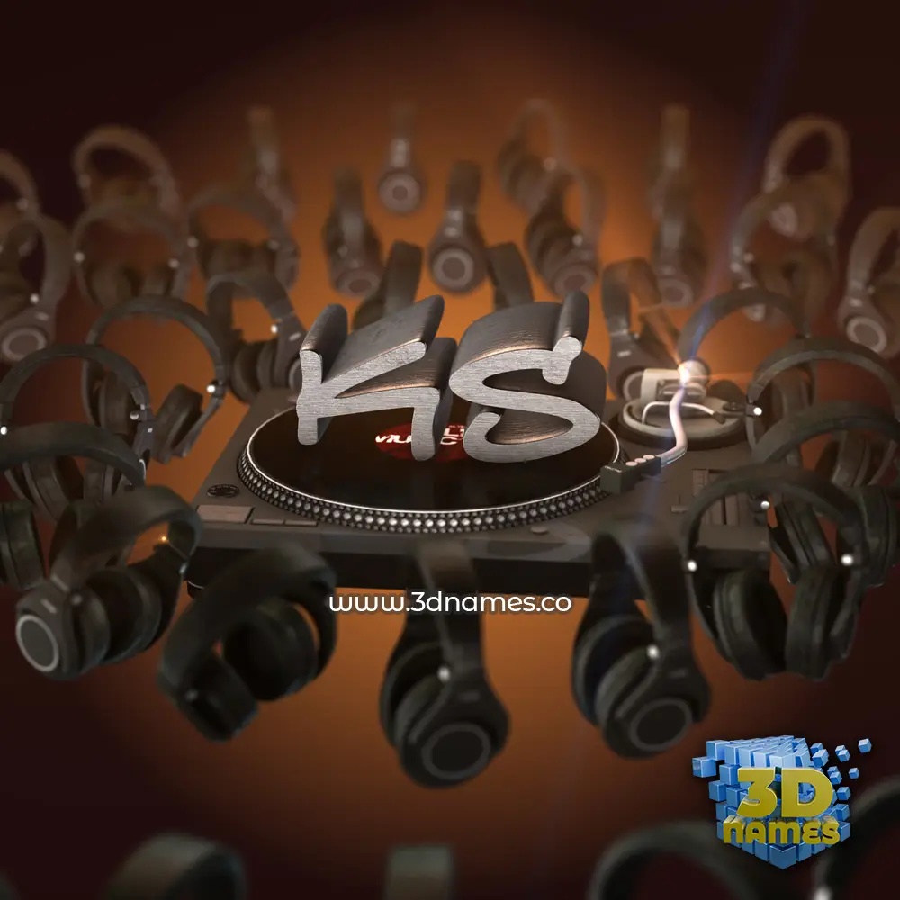 ks in DJ Yourself style - 3D name wallpaper