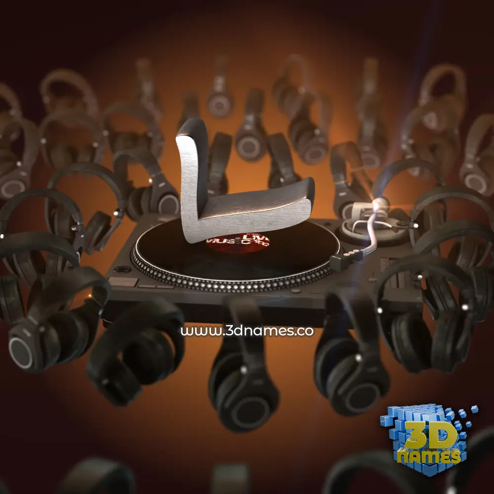 l in DJ Yourself style - 3D name wallpaper