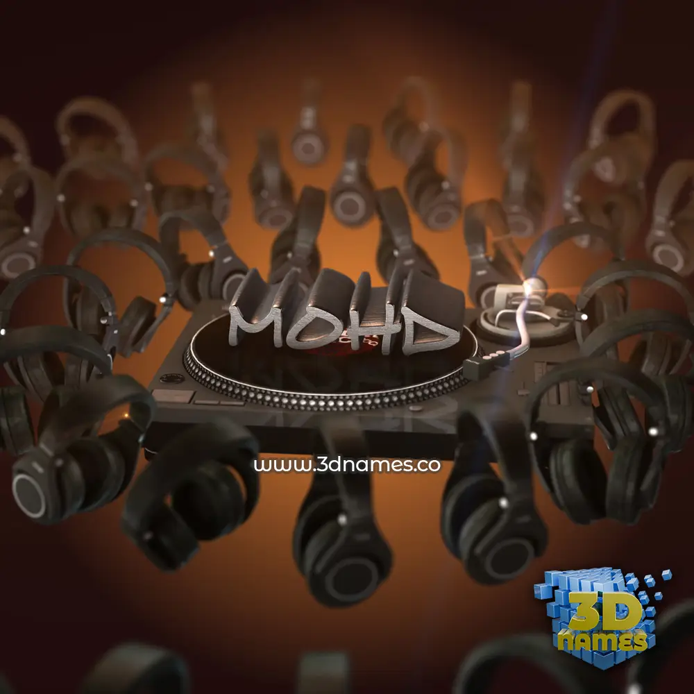 mohd in DJ Yourself style - 3D name wallpaper