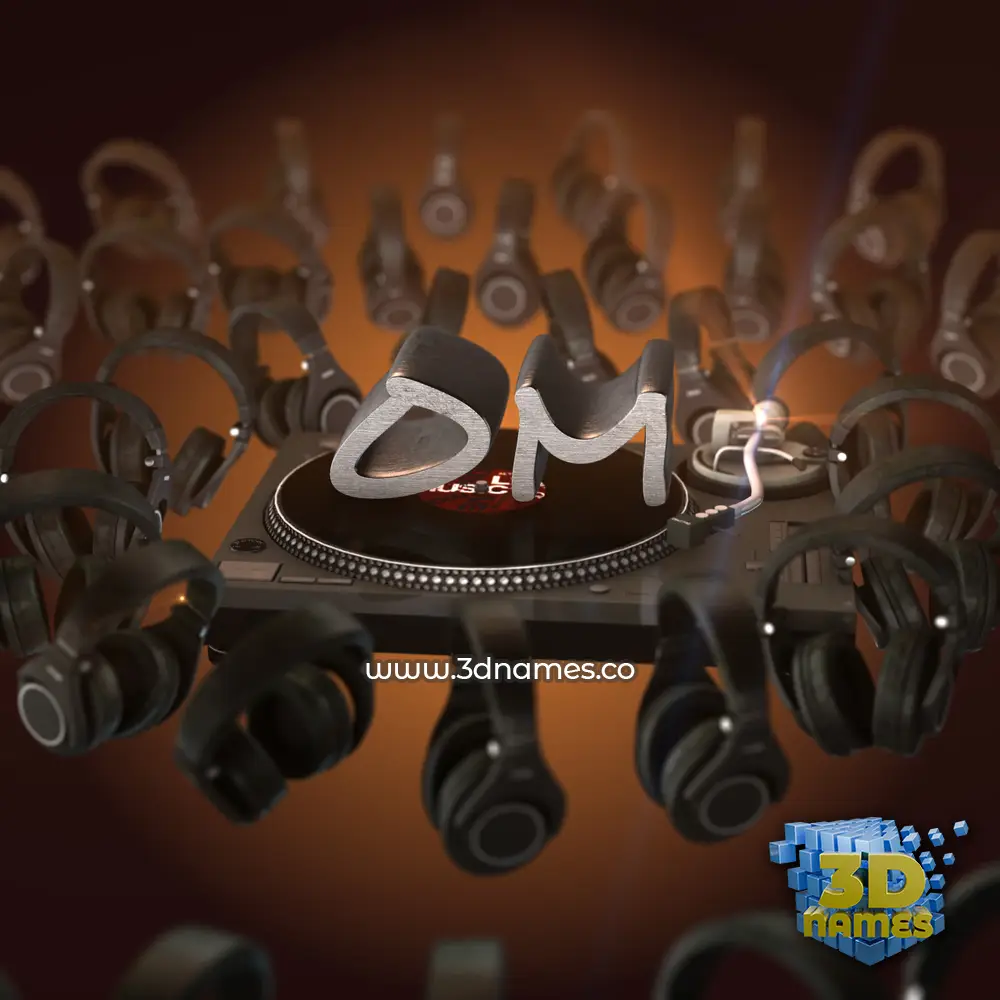 om in DJ Yourself style - 3D name wallpaper