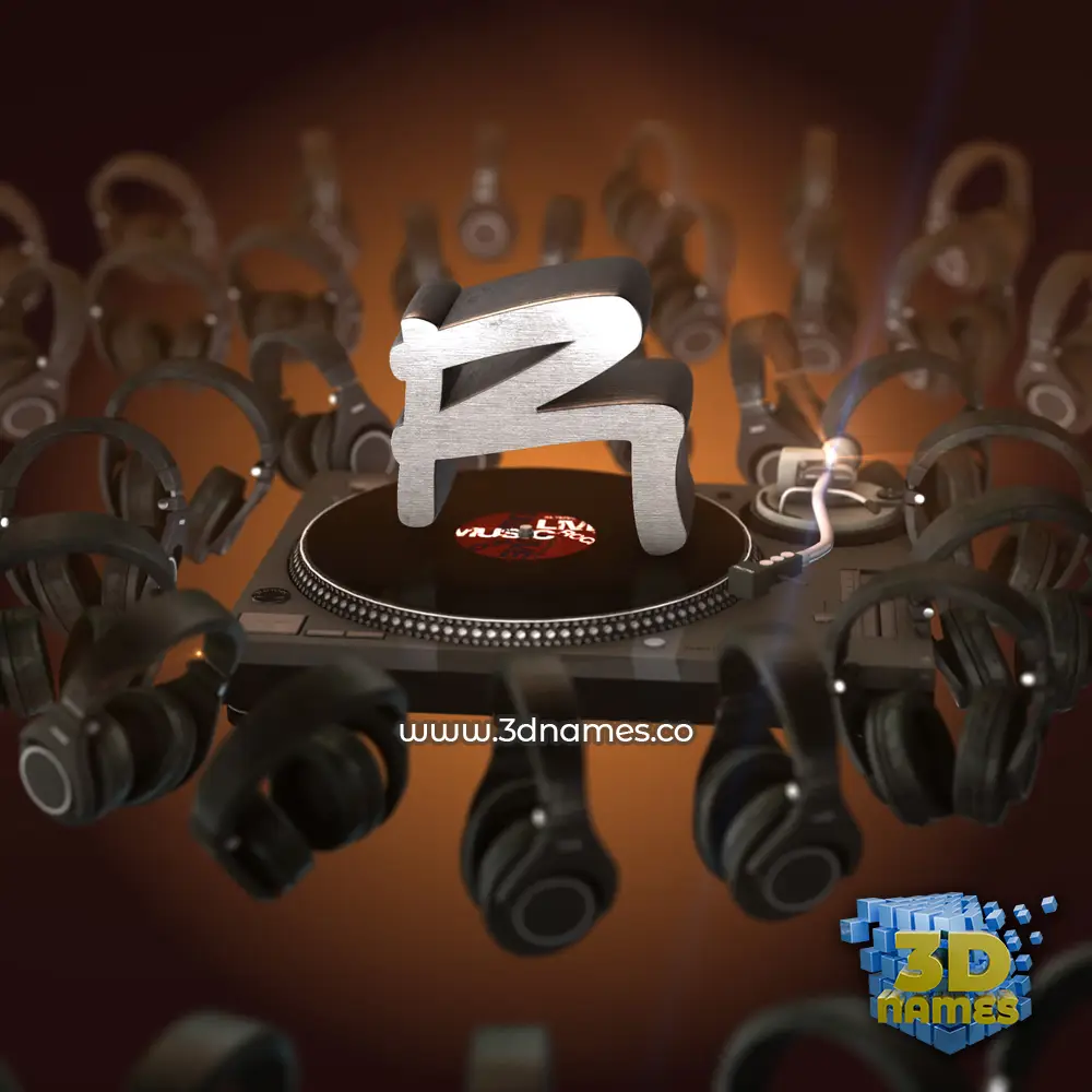 r in DJ Yourself style - 3D name wallpaper