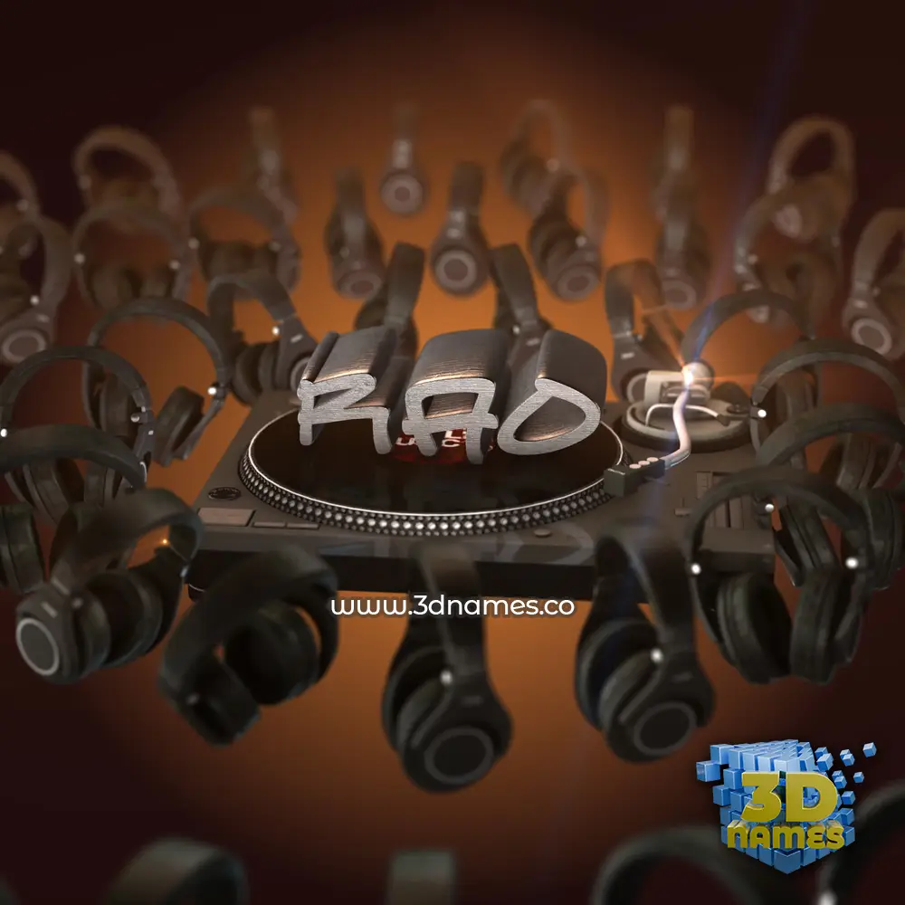 rao in DJ Yourself style - 3D name wallpaper