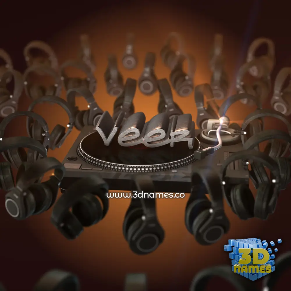 veer in DJ Yourself style - 3D name wallpaper