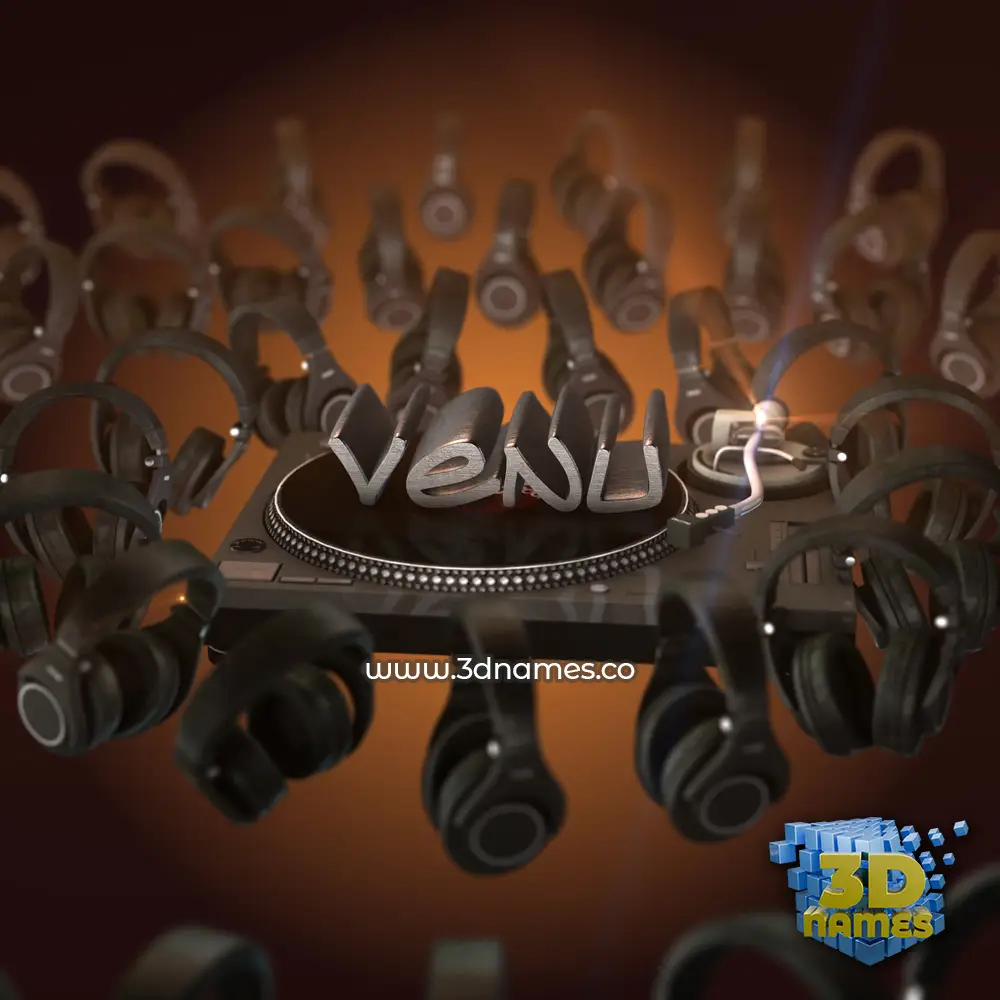 venu in DJ Yourself style - 3D name wallpaper