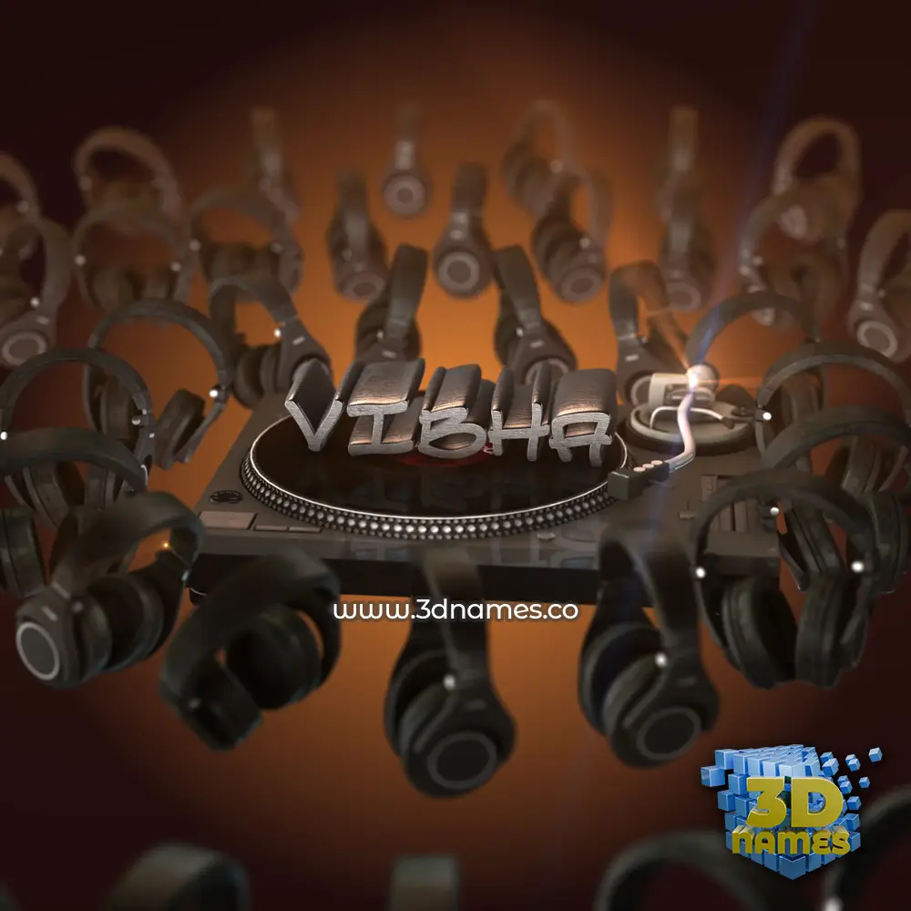 vibha in DJ Yourself style - 3D name wallpaper