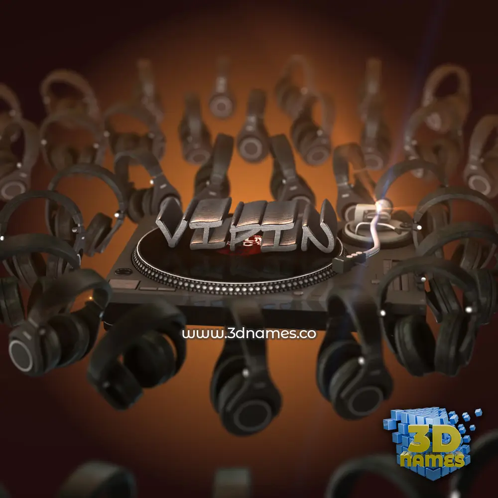 vipin in DJ Yourself style - 3D name wallpaper