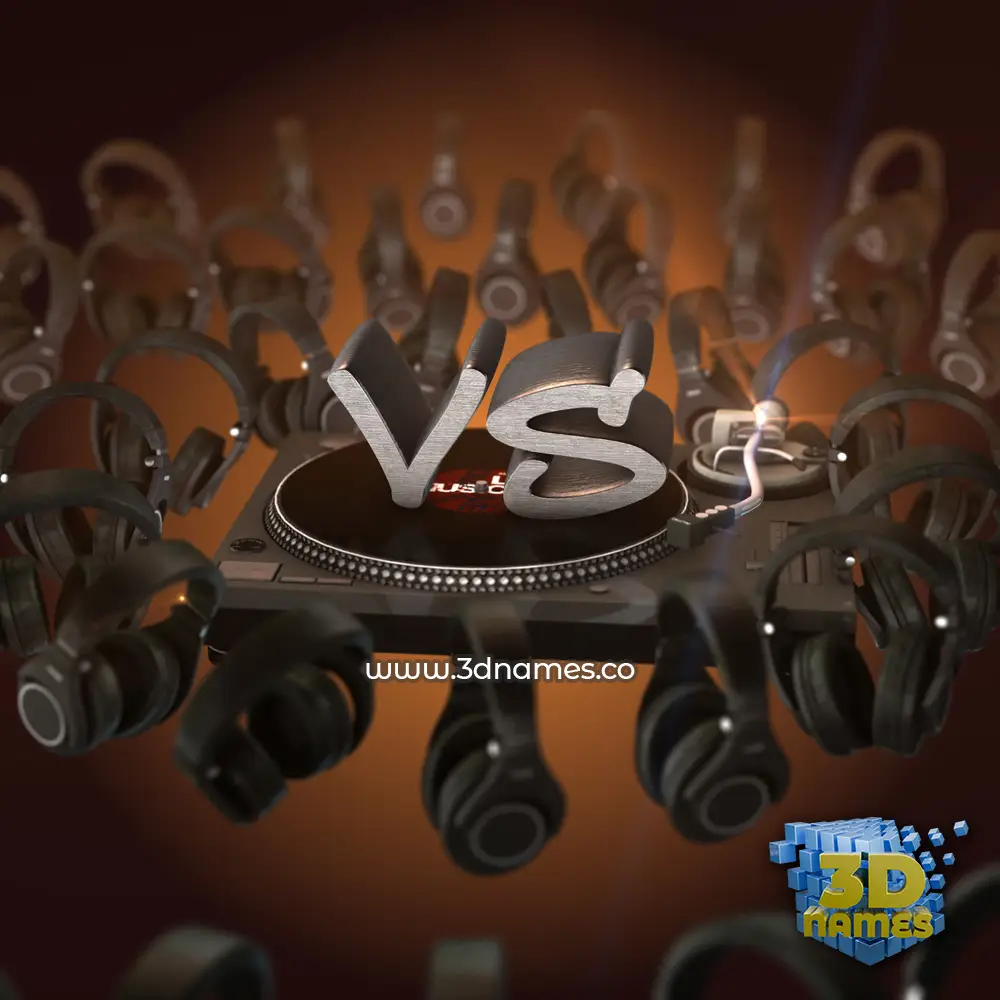 vs in DJ Yourself style - 3D name wallpaper