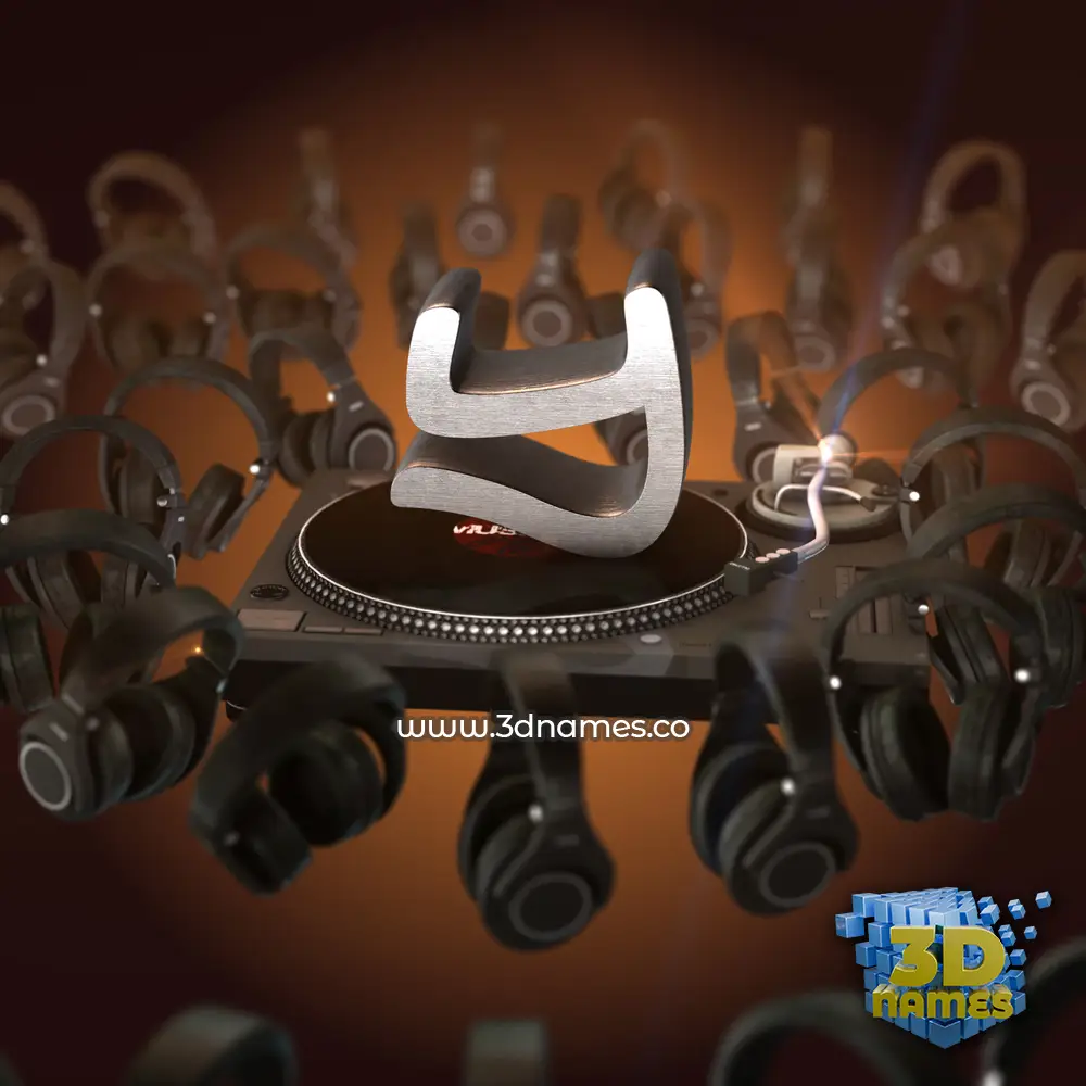 y in DJ Yourself style - 3D name wallpaper