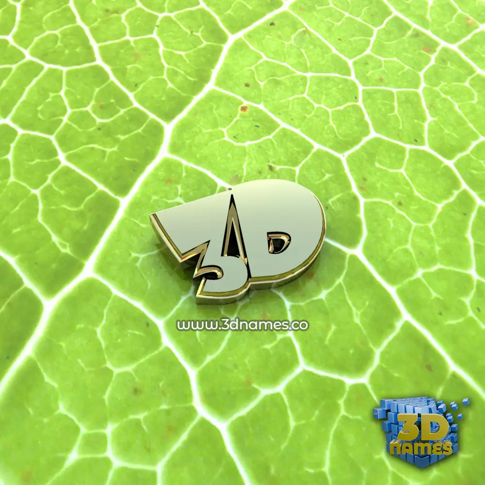 3d in Gold Leaf style - 3D name wallpaper