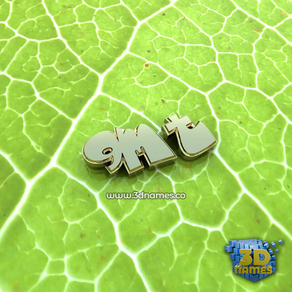 9mt in Gold Leaf style - 3D name wallpaper