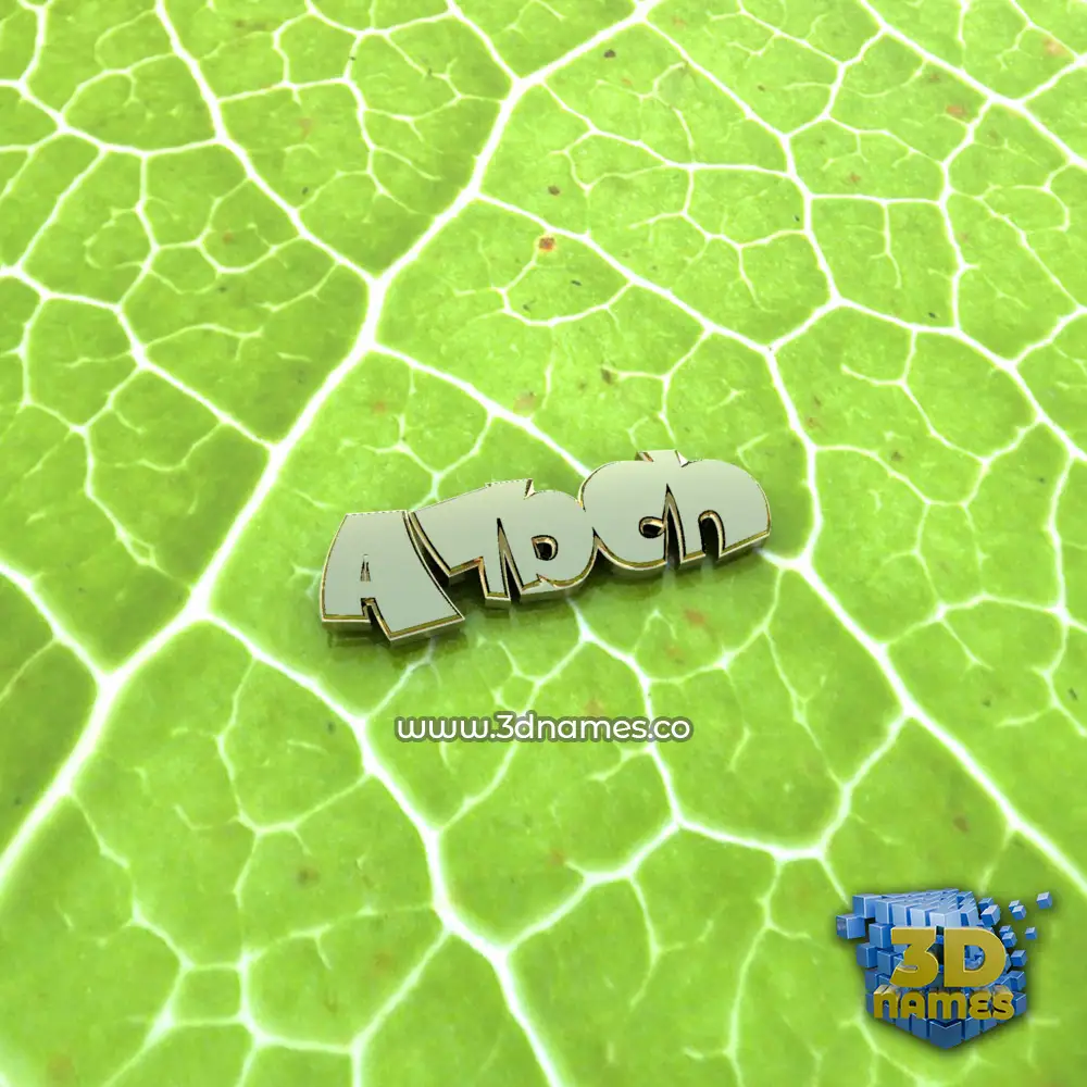 a7bch in Gold Leaf style - 3D name wallpaper