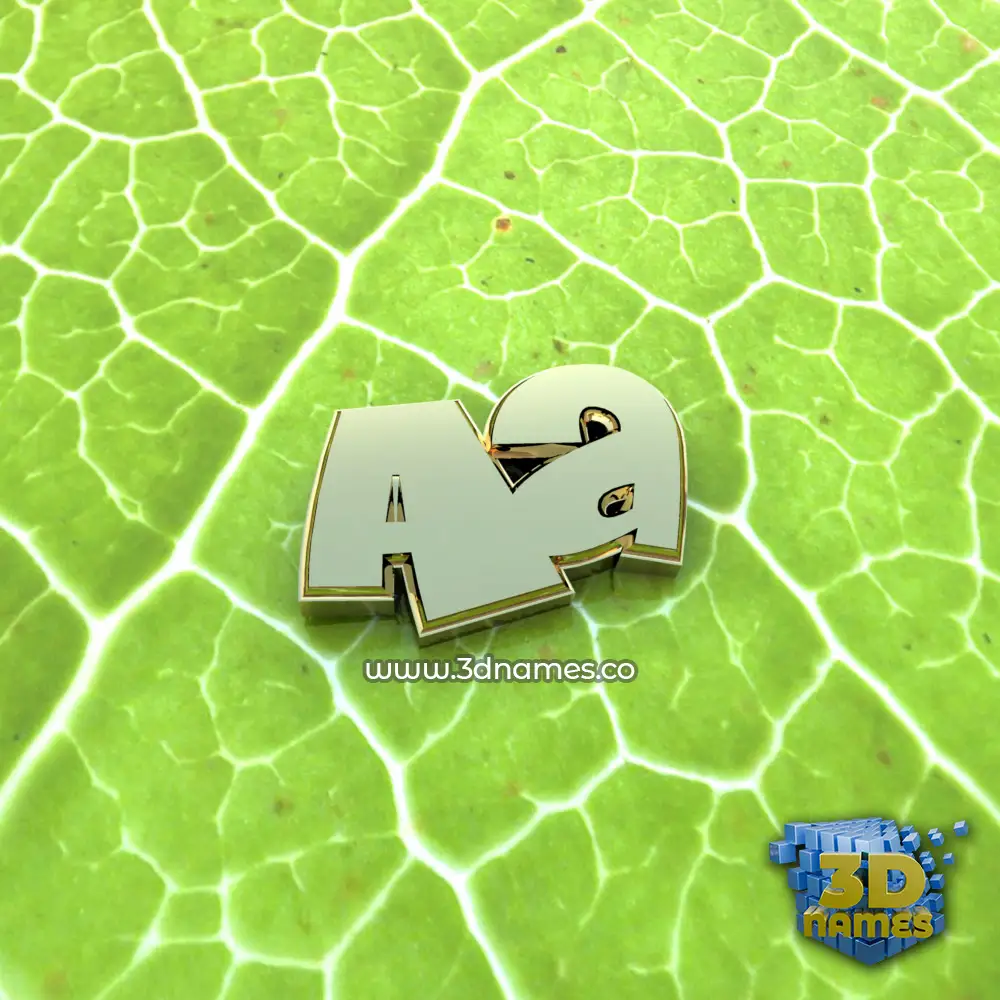aa in Gold Leaf style - 3D name wallpaper